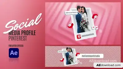 Social Media Profile - Pinterest Elements template preview