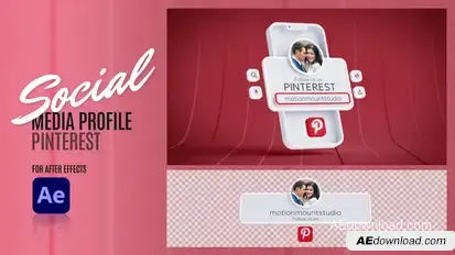 Social Media Profile - Pinterest Elements template preview