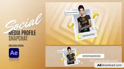 Social Media Profile - Snapchat Elements template preview