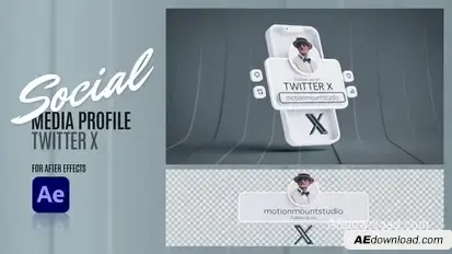 Social Media Profile - Twitter X Elements template preview