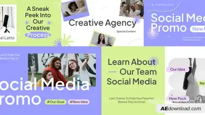 Social Media Promo After Effect Video Displays template preview