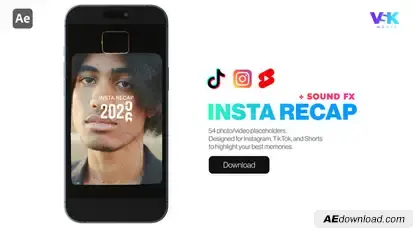 Social Media Recap Video Displays template preview