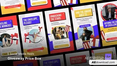Social Media Reel - Giveaway Gift Box Awward Announcement Product Promo template preview