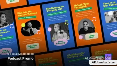 Social Media Reel - Podcast Promo Product Promo template preview
