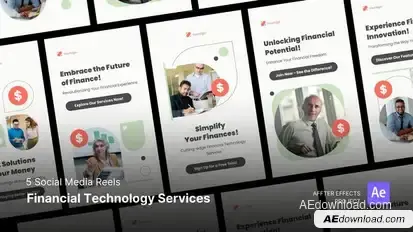 Social Media Reels - Financial Technology Services After Effects Template Product Promo template preview