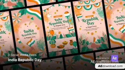 Social Media Reels - India Republic Day After Effects Project Files Openers template preview