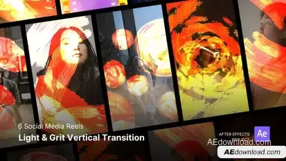 Social Media Reels - Light & Grit Vertical Transition After Effects Template Elements template preview
