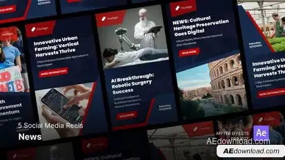 Social Media Reels - News After Effects Template Product Promo template preview