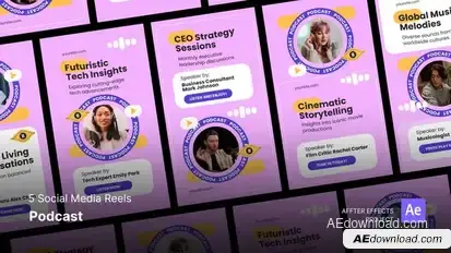 Social Media Reels - Podcast After Effects Template Product Promo template preview