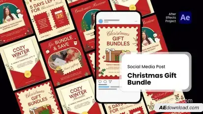 Social Media Reels - Post Christmas Gift Bundle After Effects Project Files Product Promo template preview