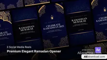 Social Media Reels - Premium Elegant Ramadan Opener After Effects Project Files Openers template preview