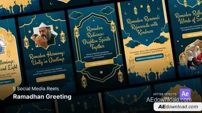 Social Media Reels - Ramadan Greeting After Effects Template Product Promo template preview