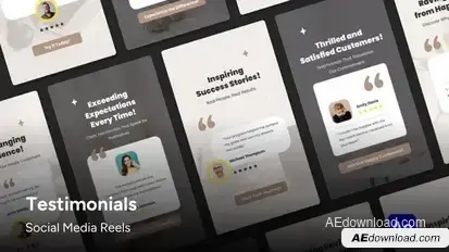 Social Media Reels - Review Testimonials After Effects Template Product Promo template preview