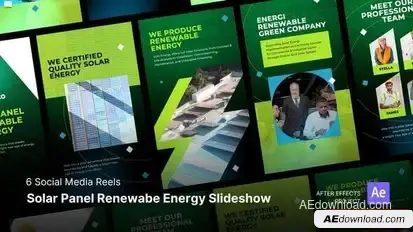Videohive Social Media Reels – Solar Panel Renewable Energy Slideshow After Effects Project Files Openers template preview