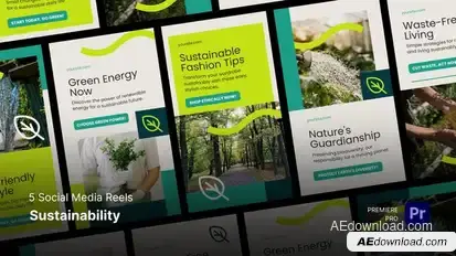 Social Media Reels - Sustainability Premiere Pro Templates Product Promo template preview
