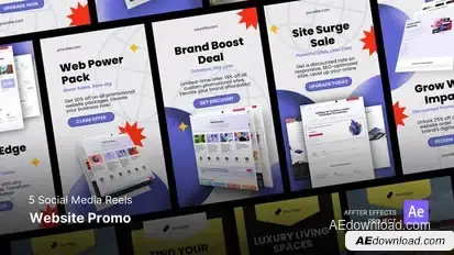 Social Media Reels - Website Promo After Effects Template Product Promo template preview