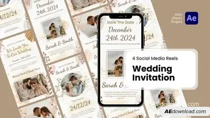 Social Media Reels - Wedding Invitation After Effect Templates Product Promo template preview