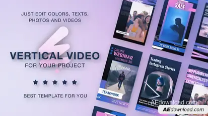 Social Media Reels – Travel Education Sport Fashion News Blue Pink Product Promo template preview
