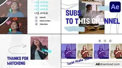 Social Media Slides for After Effects Openers template preview