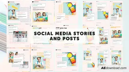 Social Media Stories and Posts Elements template preview