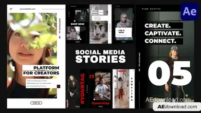 Social Media Stories for After Effects Openers template preview