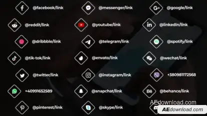 Social Media V2 Elements template preview