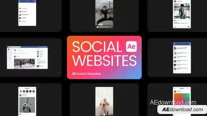 Social Media Website for After Effects Product Promo template preview