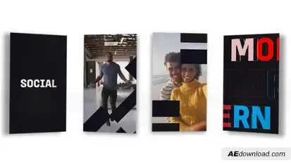 Social Montage Video Displays template preview