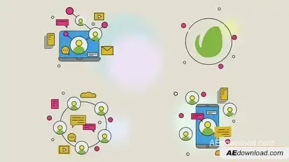 Social Networks Line Art Opener Openers template preview