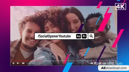 Social Opener Youtube Video Displays template preview