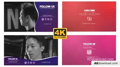 Social Outro - Follow Pack Openers template preview