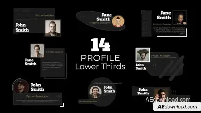 Social Profile Lower Thirds Elements template preview