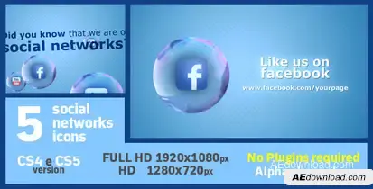 Social Soap Bubble Icon Openers template preview