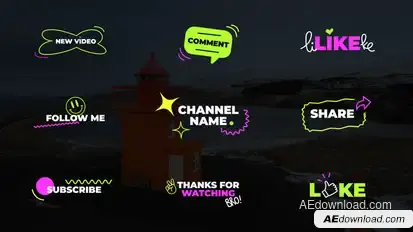 Social Titles 2.0 | AE Titles template preview