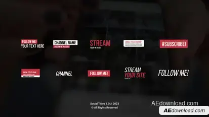 Social Titles | AE Titles template preview
