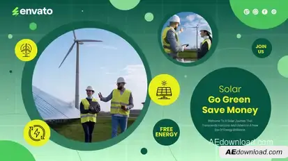 Solar and Wind Alternative Power Video Displays template preview