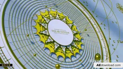 Solar System Opener/ Education/ Science/ Old Geographic Maps/ Antique Mechanical Globe/ Sun/ Stars Openers template preview