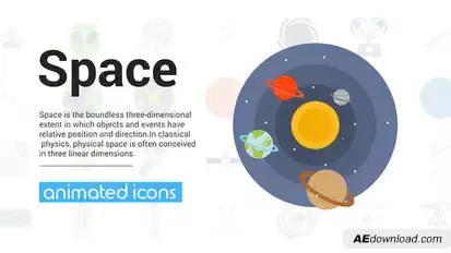 Space and Universe Icons Elements template preview