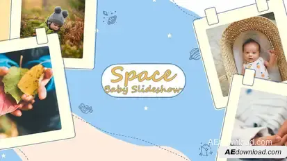 Space Baby Slideshow Video Displays template preview