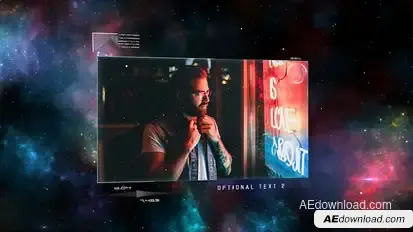 Space Holograms Video Displays template preview
