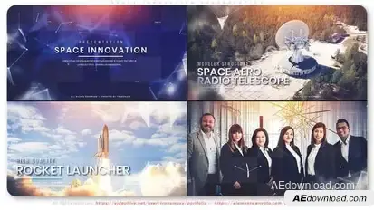 Space Innovation Presentation Video Displays template preview
