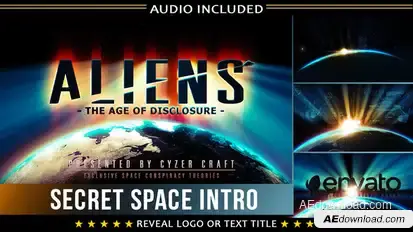 Space Intro | Alien Sci-fi Logo Openers template preview