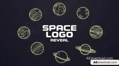 Space Planet Logo Reveal Logo Stings template preview