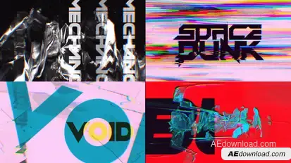 Space Punk Title Opener Titles template preview