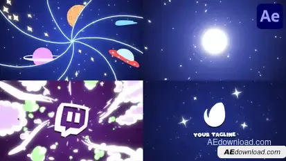 Space Quick Logo Opener for After Effects Logo Stings template preview