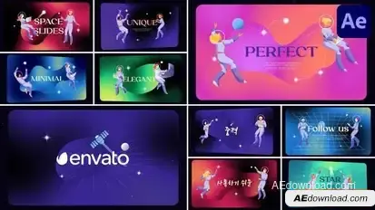 Space Scenes for After Effects Openers template preview
