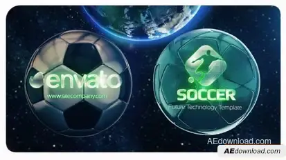 Videohive Space Soccer Logo Reveal Openers template preview