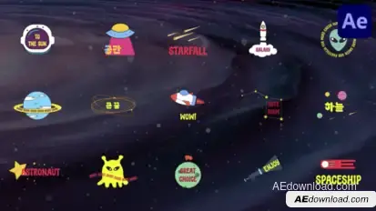 Space Titles | After Effects Titles template preview