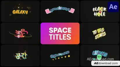 Space Titles for After Effects Titles template preview