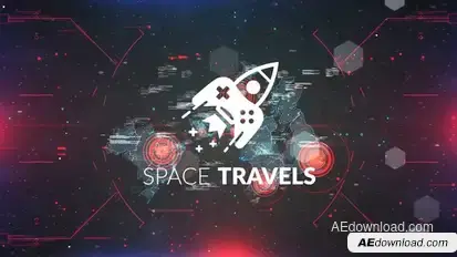 Space Travels Logo Stings template preview